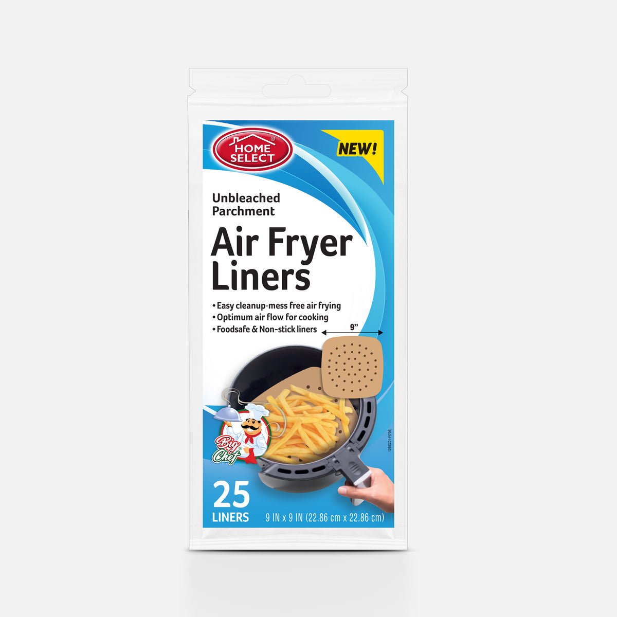 25ct AIR FRYER LINERS 12