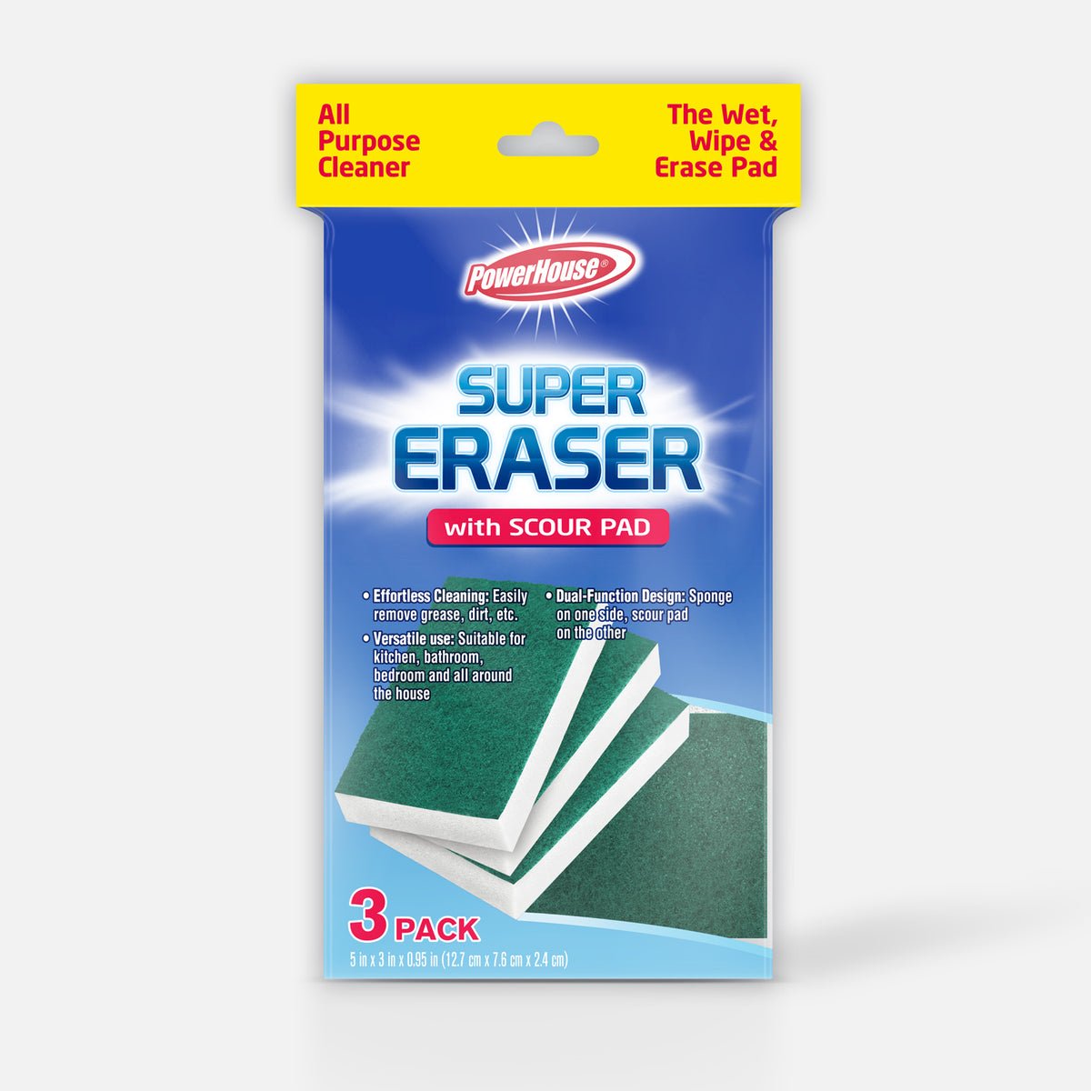 3ct SUPER ERASER SCOURING  PAD 12