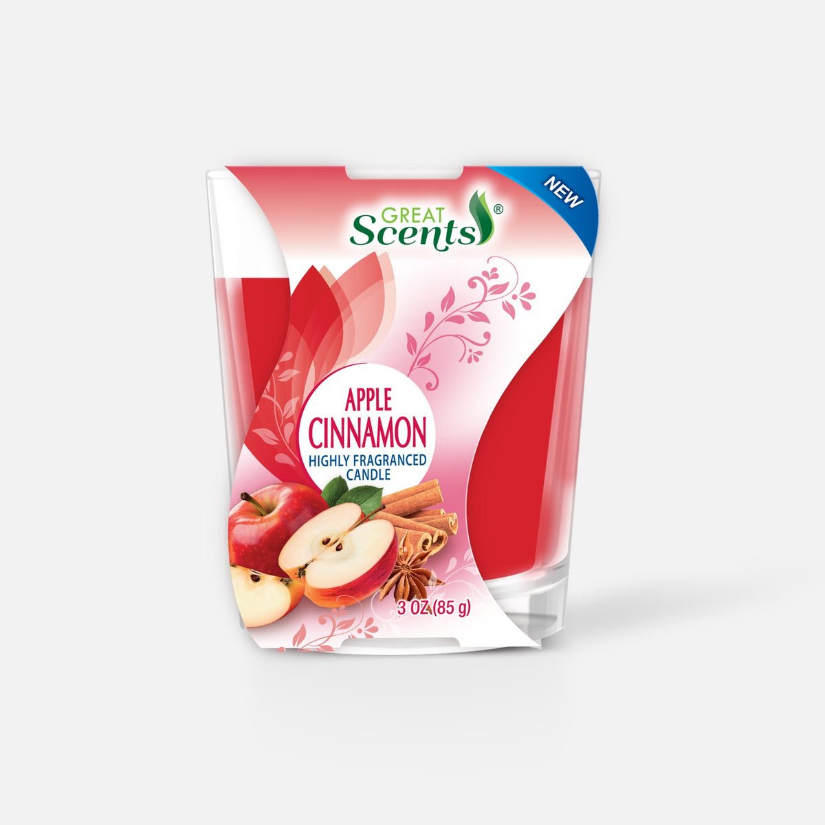 3oz SCENTED CANDLE - APPLE & CINNAMON - 12