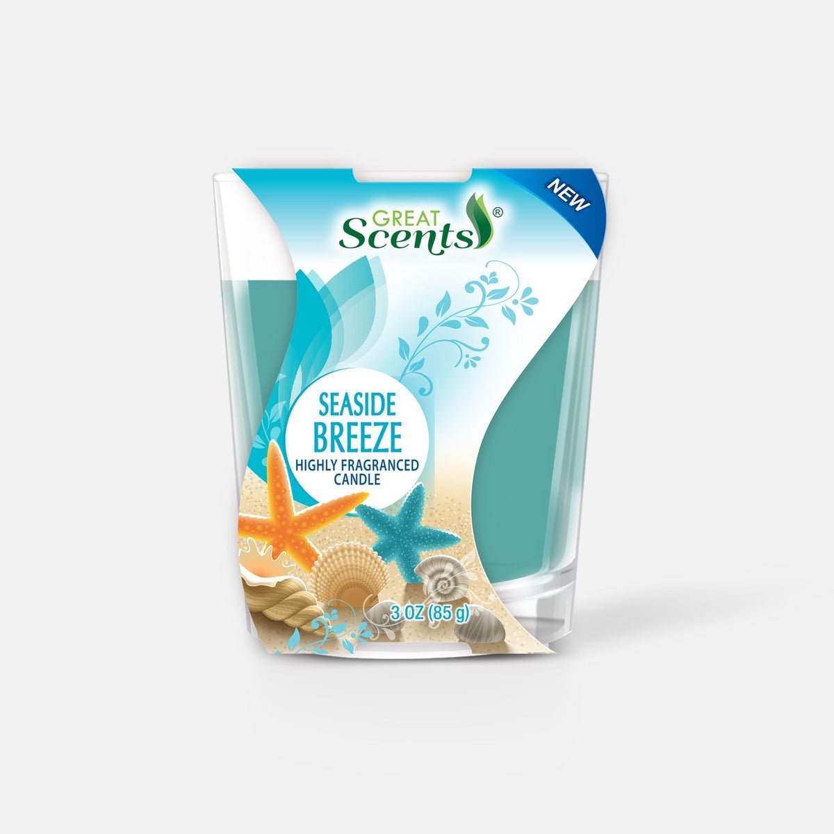 3oz SCENTED CANDLE - SEASIDE BREEZE - 12