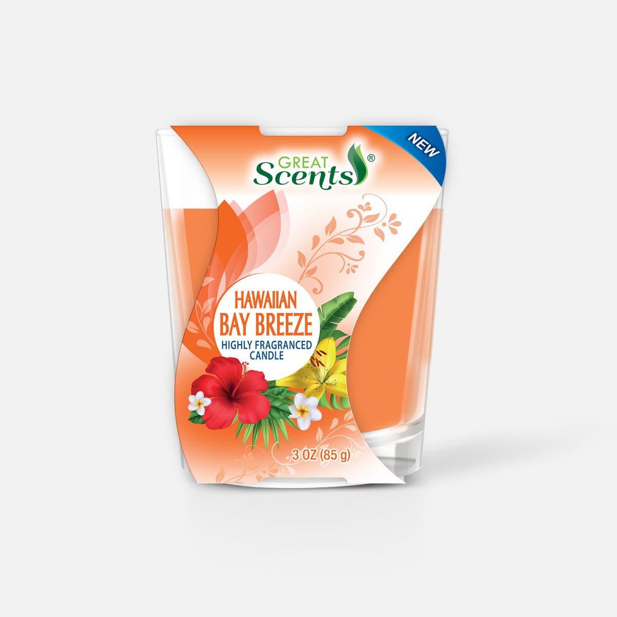 3oz SCENTED CANDLE - HAWAIIAN BAY BREEZE - 12