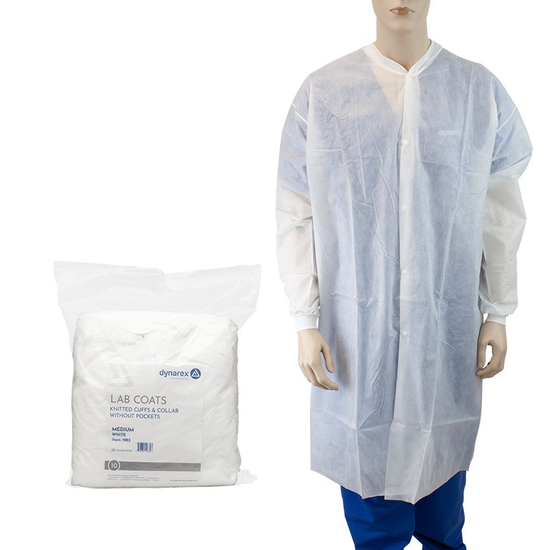 LAB COAT W/OUT POCKETS SMALL WHITE 3/10/CS