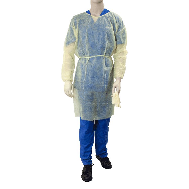ISOLATION GOWN STANDARD - YELLOW - UNV