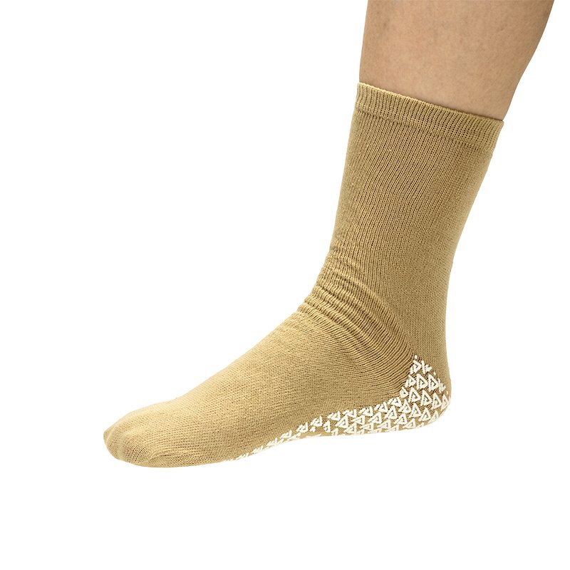 SLIPPER SOCKS BEIGE X-LARGE 48/CS