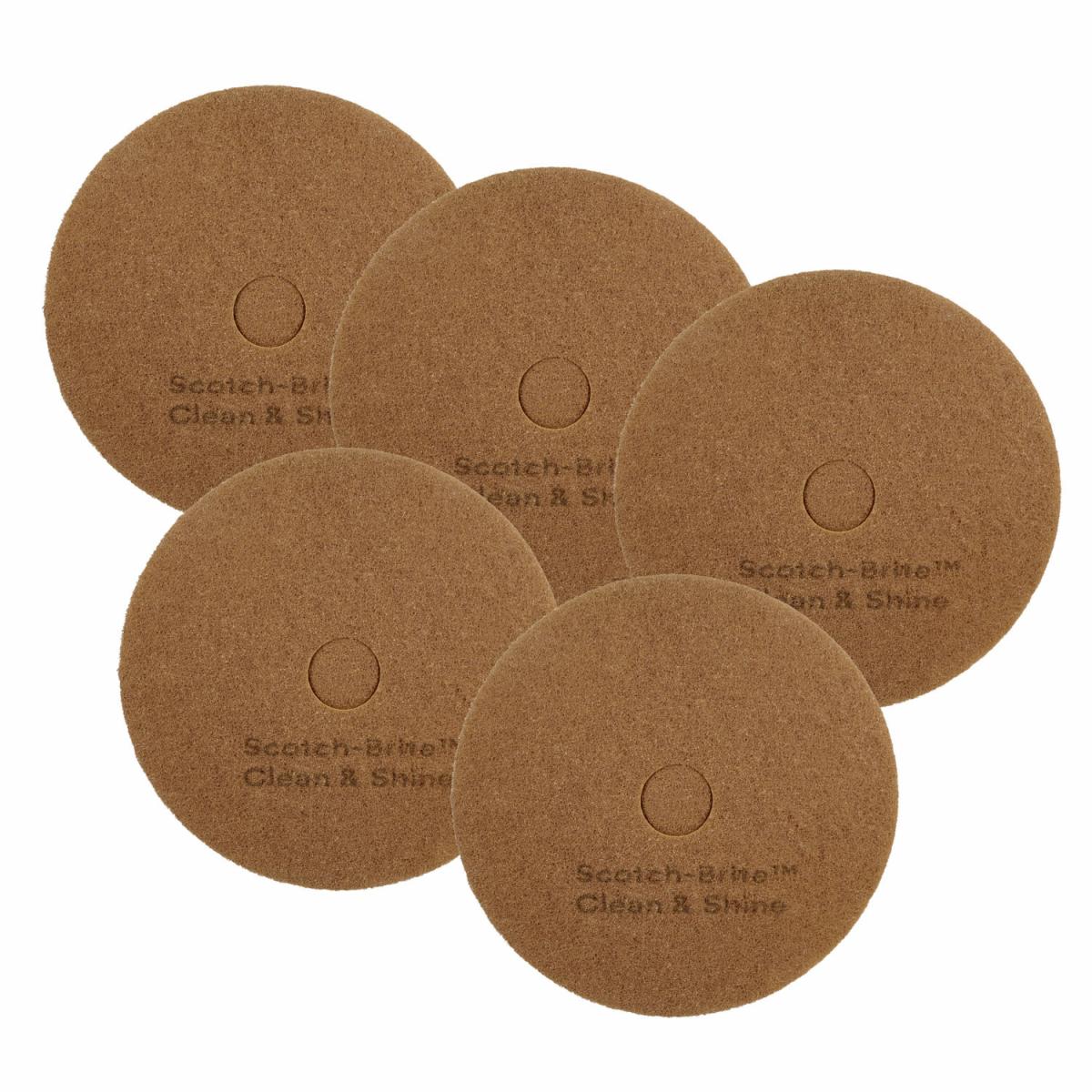 SCOTCH BRITE CLEAN & SHINE PAD 20" 5/CS