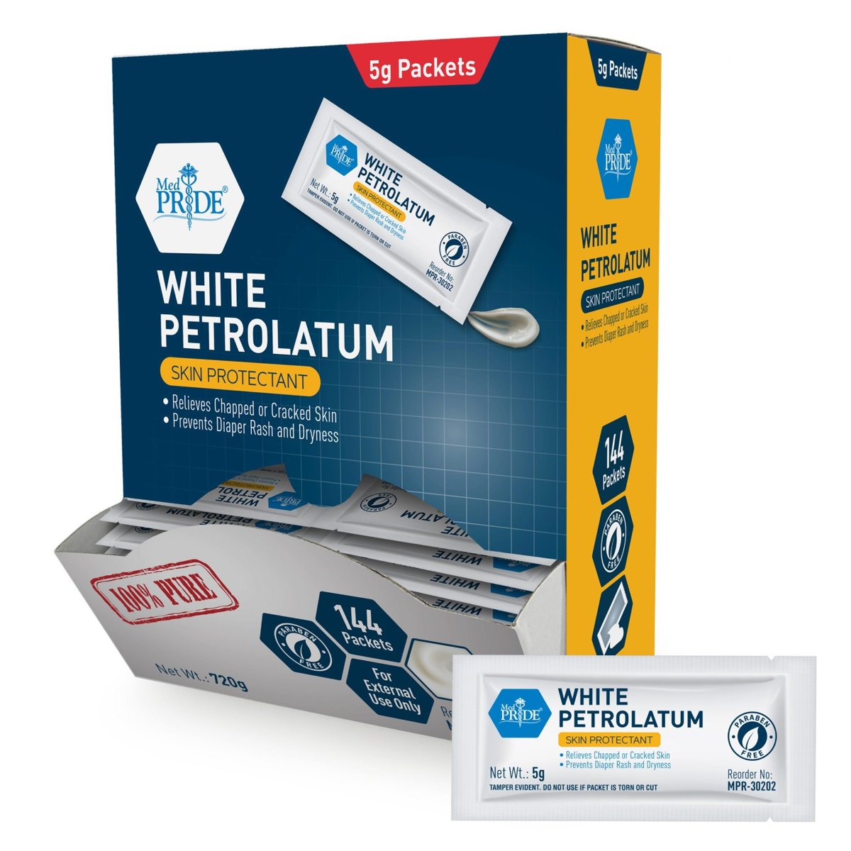 White Petrolatum - 5g. foil packets - 6/144/cs.