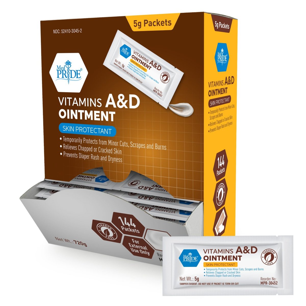 VITAMIN A & D 5g. FOIL PACKETS - 6/144/cs.