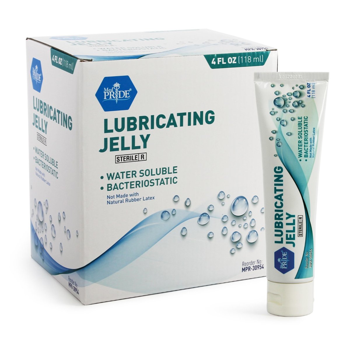 MEDPRIDE LUBRICATING JELLY 4OZ /6/12