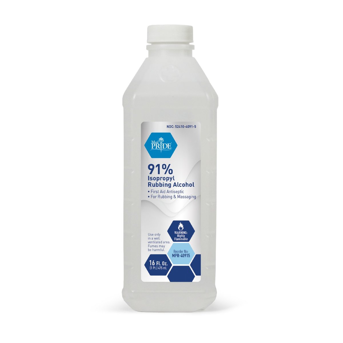 MEDPRIDE 16oz 91% ALCOHOL 12
