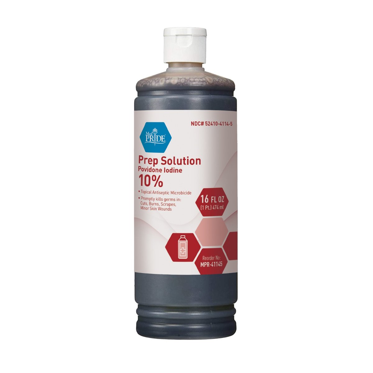 POVIDONE IODINE PREP SOLUTION - 16OZ (24/CS)