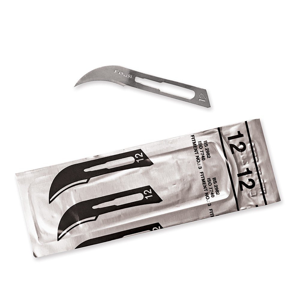 SURGICAL BLADES - STAINLESS-STRL#12- 1/100 Bx