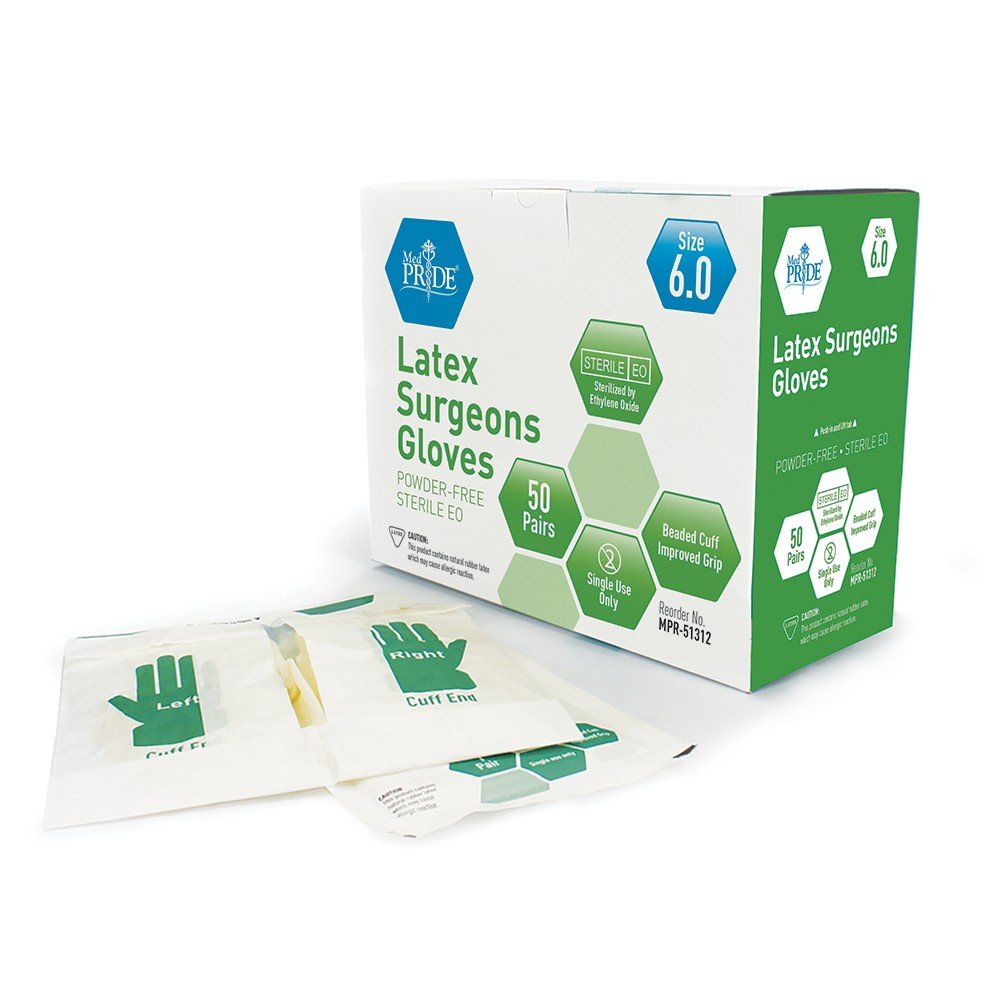 Sterile Latex Surg. PF. Glove - 6.0 - 4/50pr./cs.