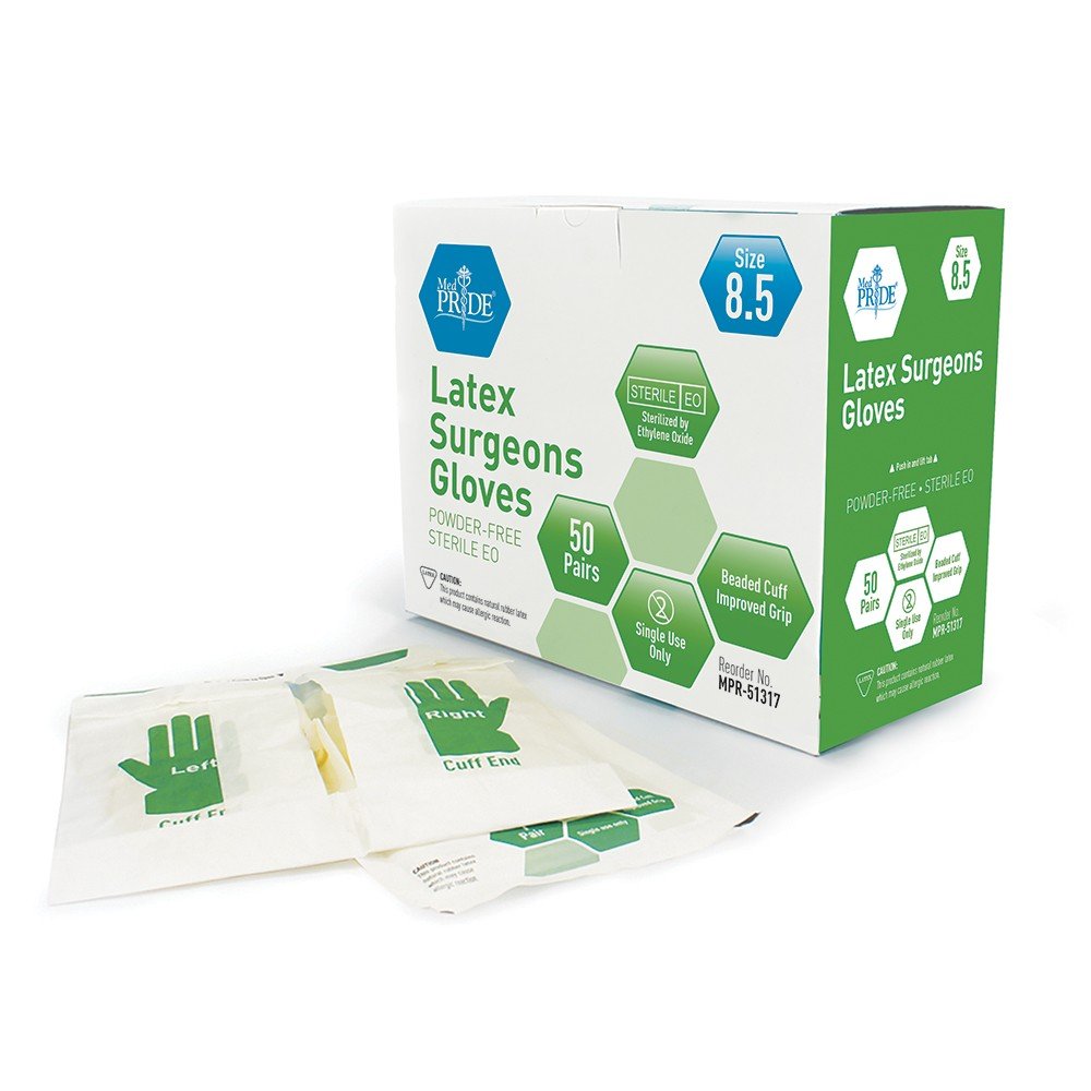 Sterile Latex Surg. PF. Glove - 8.5 - 4/50pr./cs.