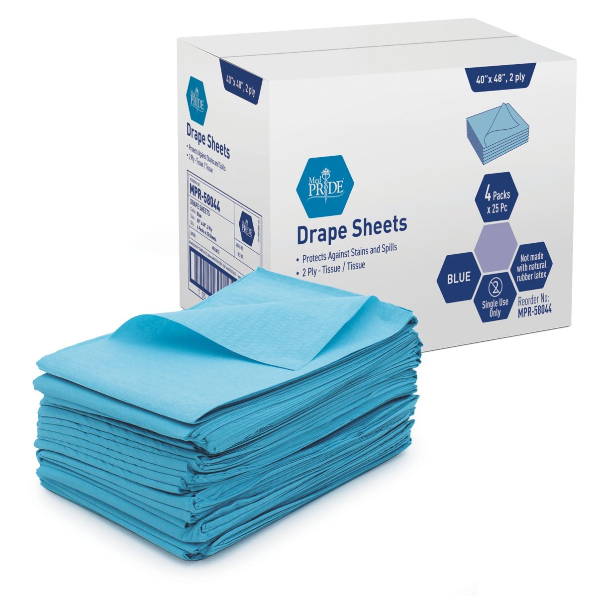 DRAPE SHEET BLUE 40X48 2 PLY T/T 4/25