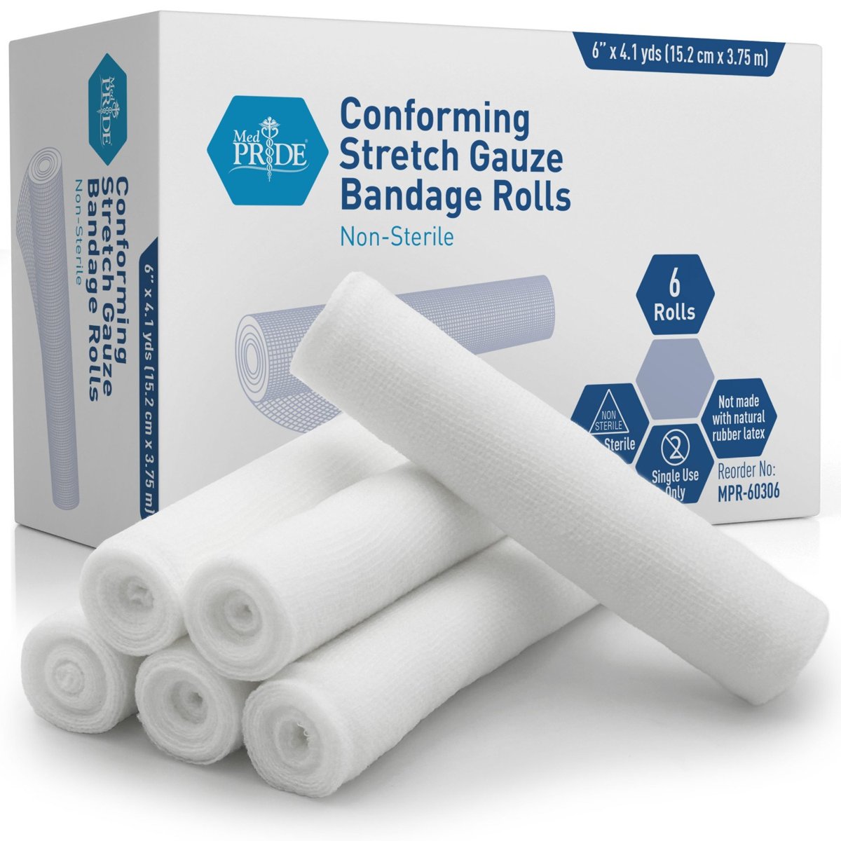 Stretch Gauze Bandage Roll - N/S - 6 - 8/6/cs."