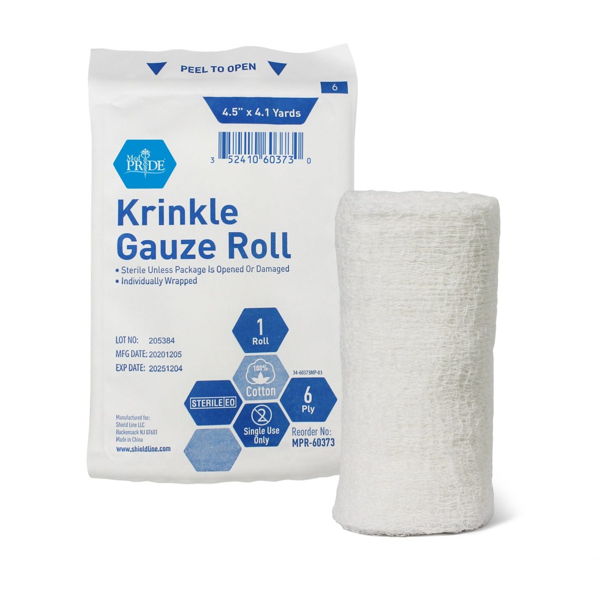 Krinkle Gauze Roll, Sterile, 100/cs.
