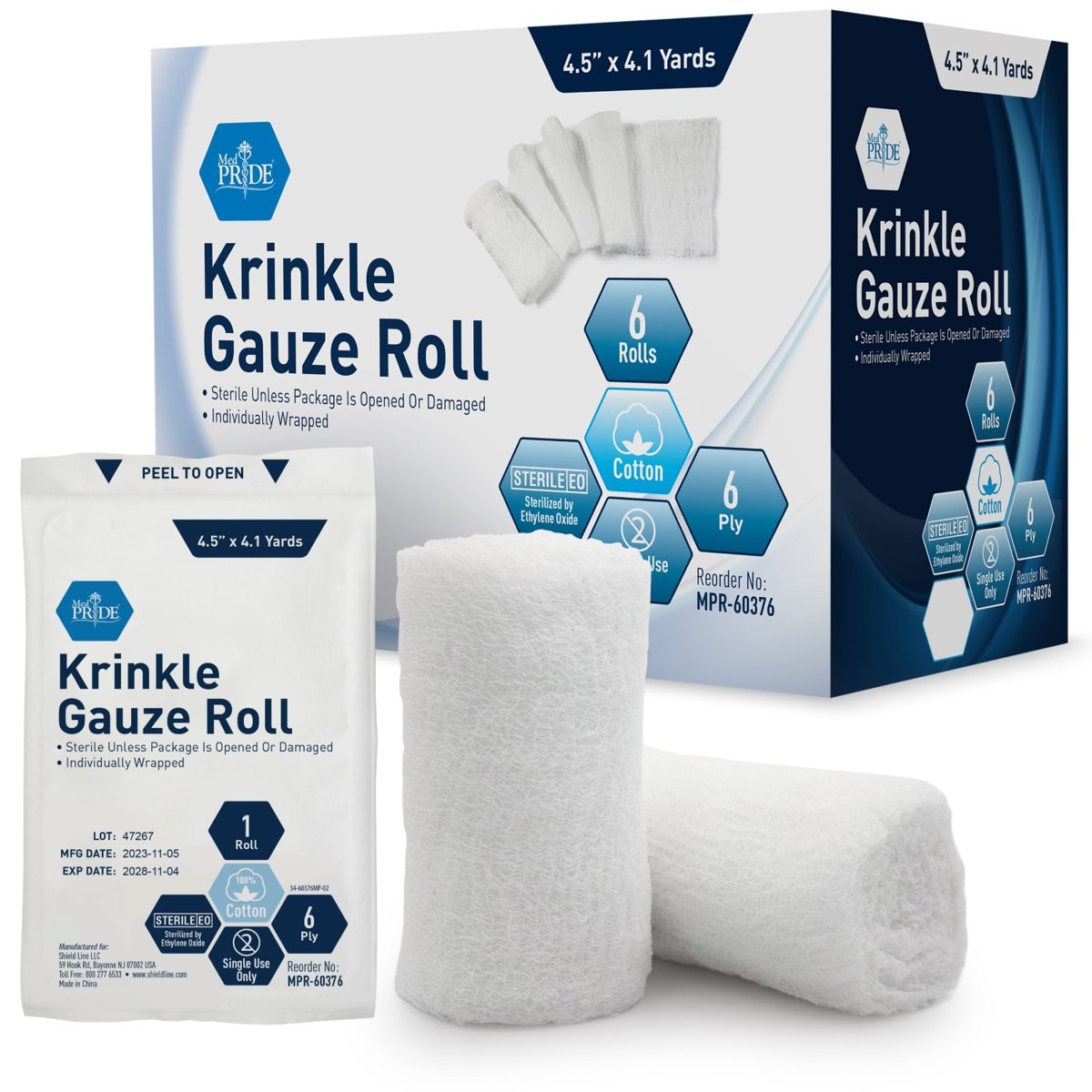 KRINKLE GAUZE ROLL STERLIE 6rolls/box 24bx/cs