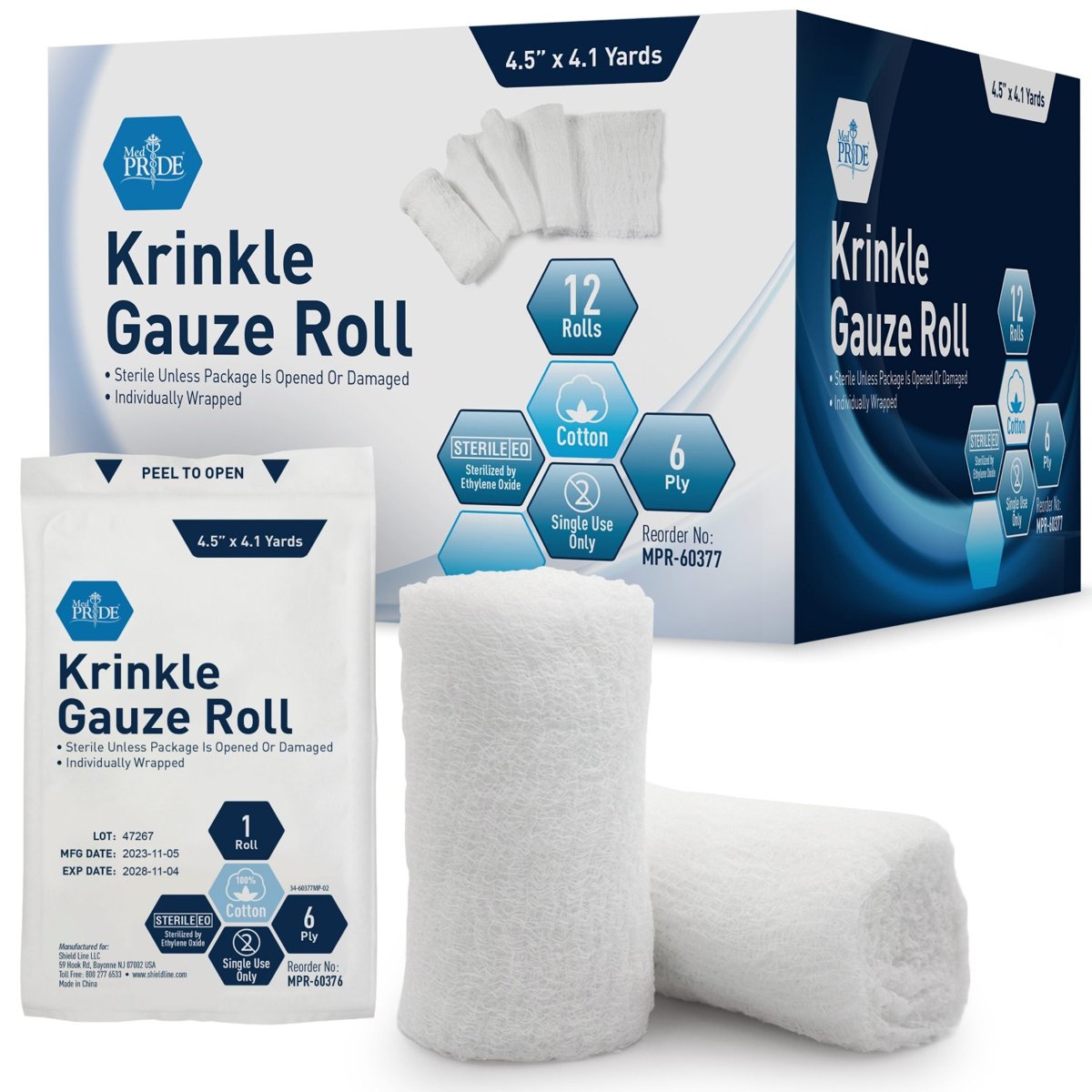 KRINKLE GAUGE ROLL STERILE 12/12