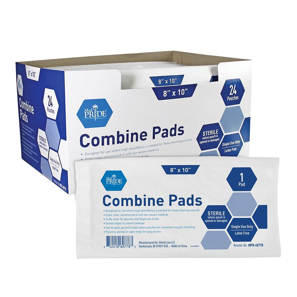 Abdominal Pad - 8x10 - 1/pouch, STRL - 16/24/cs.