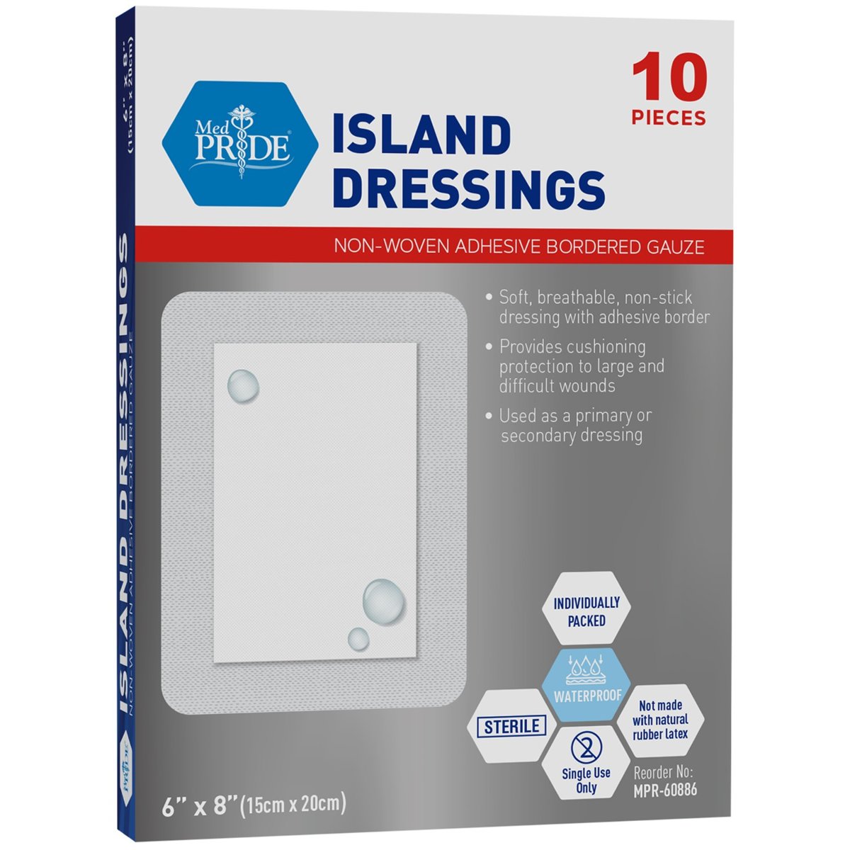 ISLAND DRESSING STERILE 6X8 10/bx 12/cs