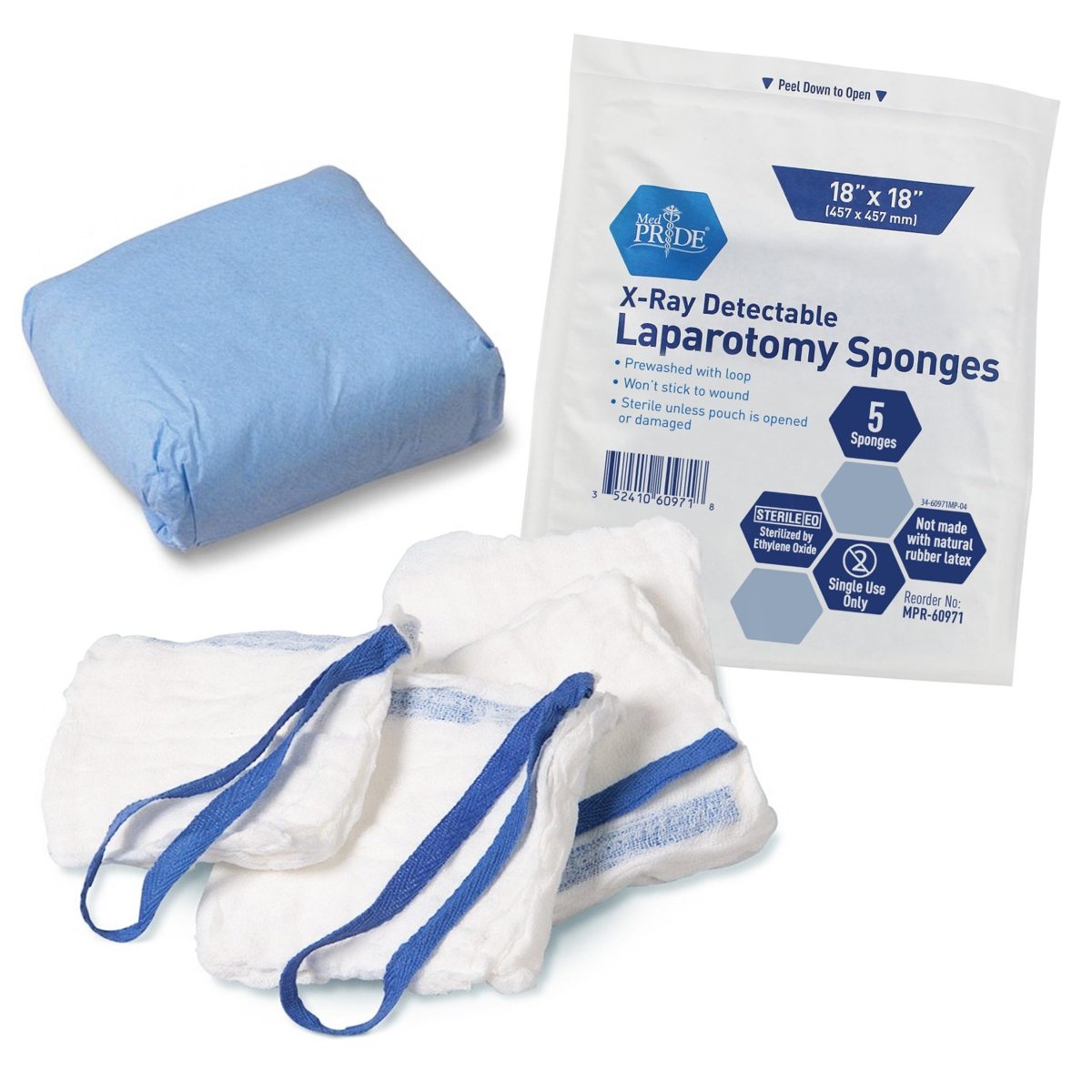 LAP SPONGE PREWASH- X RAY DT-STRL-18X18" 40/5