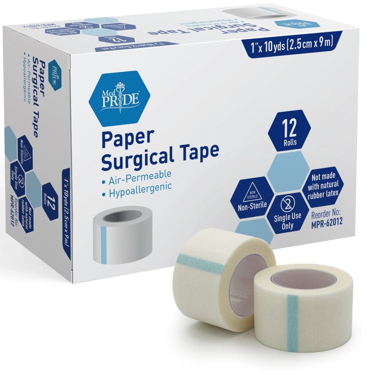 Paper Surgical Tape, 1x10 yds - 12/12/cs."