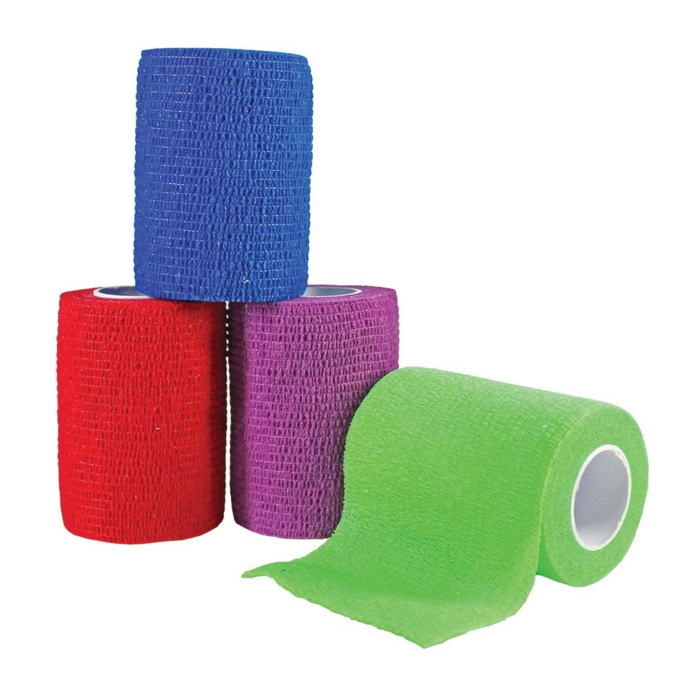 Self-Adherent Wrap,3x5 yds-Rainbow(4/color)-24/cs