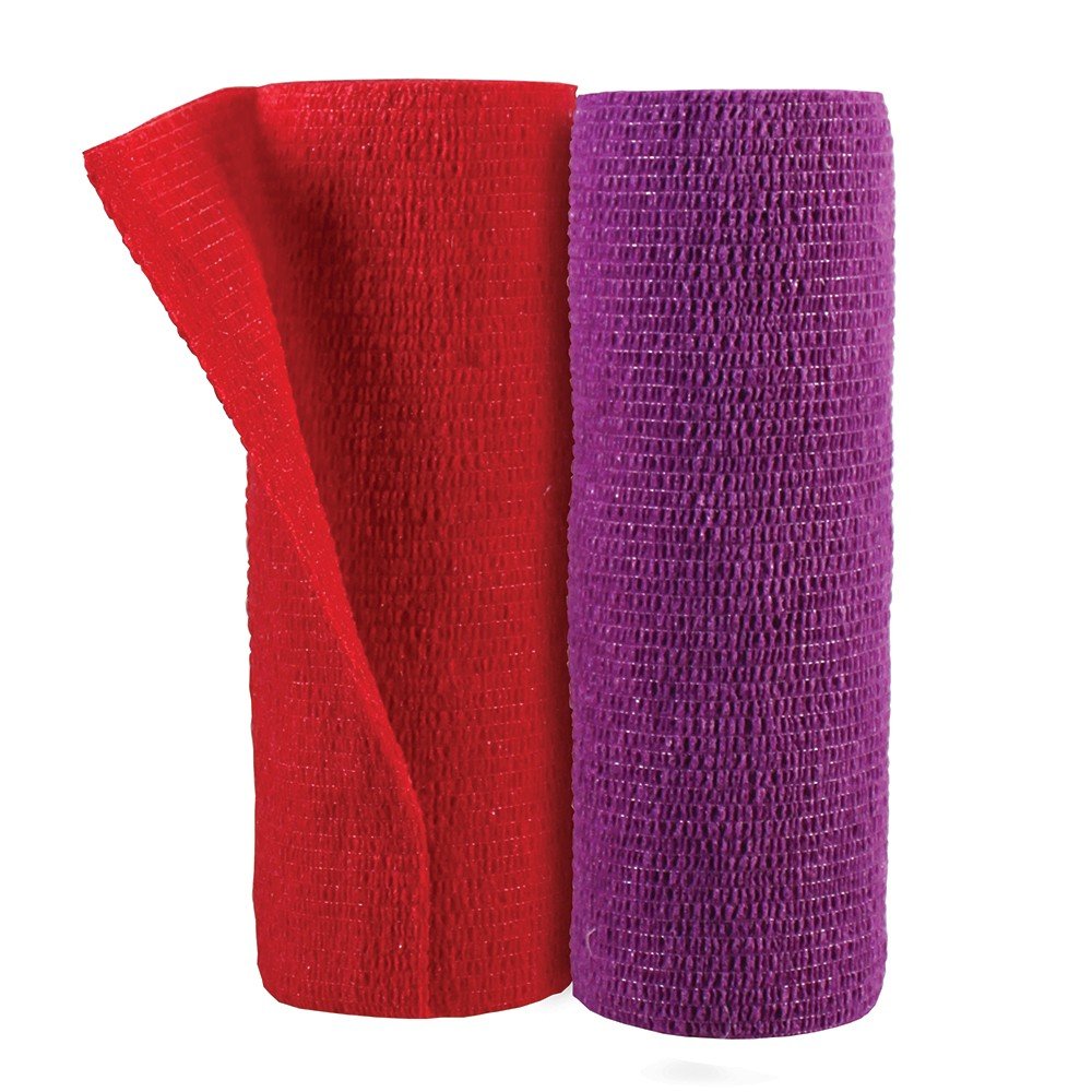 Self-Adherent Wrap,6x5yds-Rainbow (2/color)-12/cs"