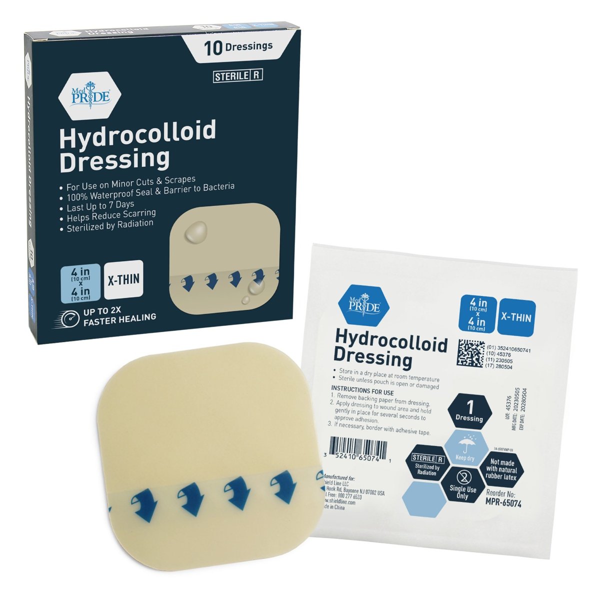 Hydrocolliod Drsg -Extra Thin 4''X4'' 10/BX 20/cs
