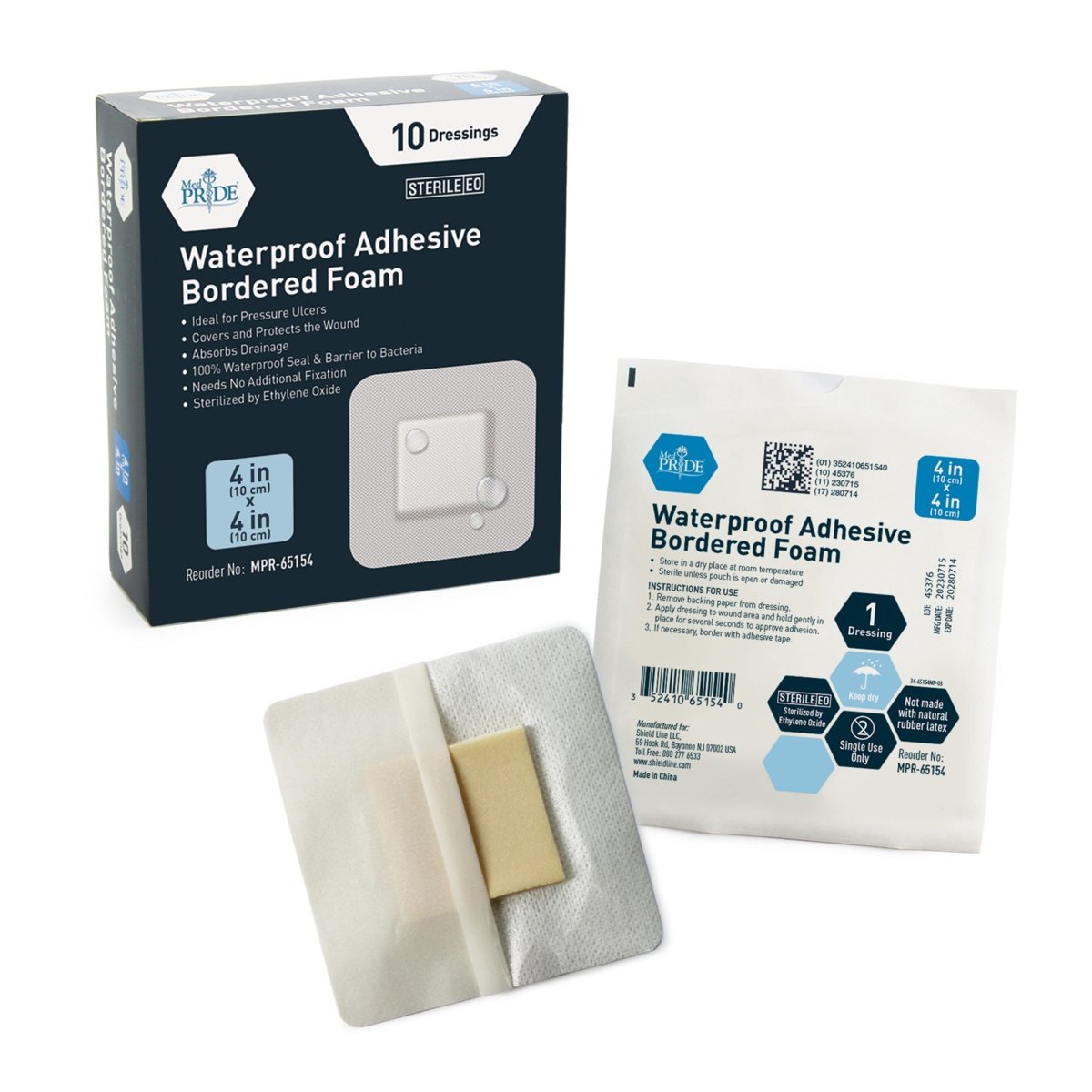 Water Proof Adv. Bordered Foam 4''X4'' 10/BX