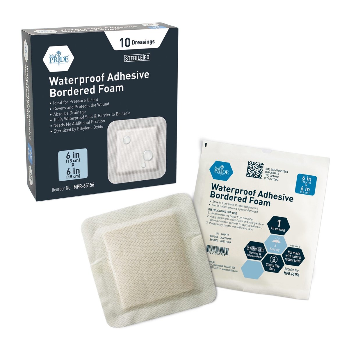 Water Proof Adv. Bordered Foam 6''X6'' 10/BX