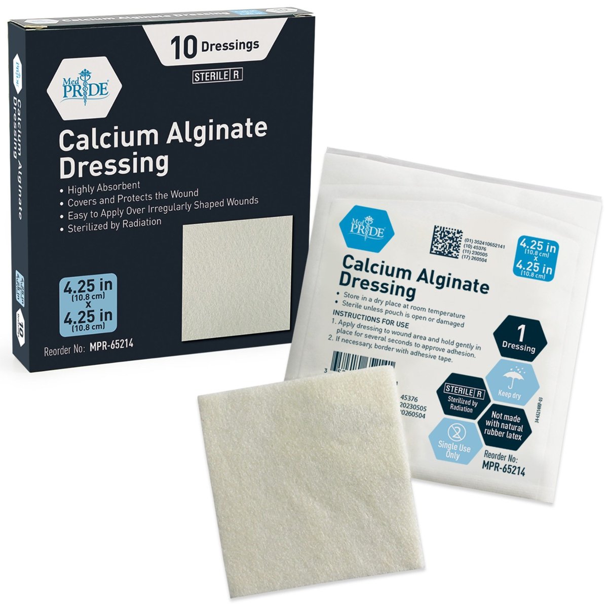 Calcium Alginate Dressing 4.25''X4.25'' 10/BX 12/CS