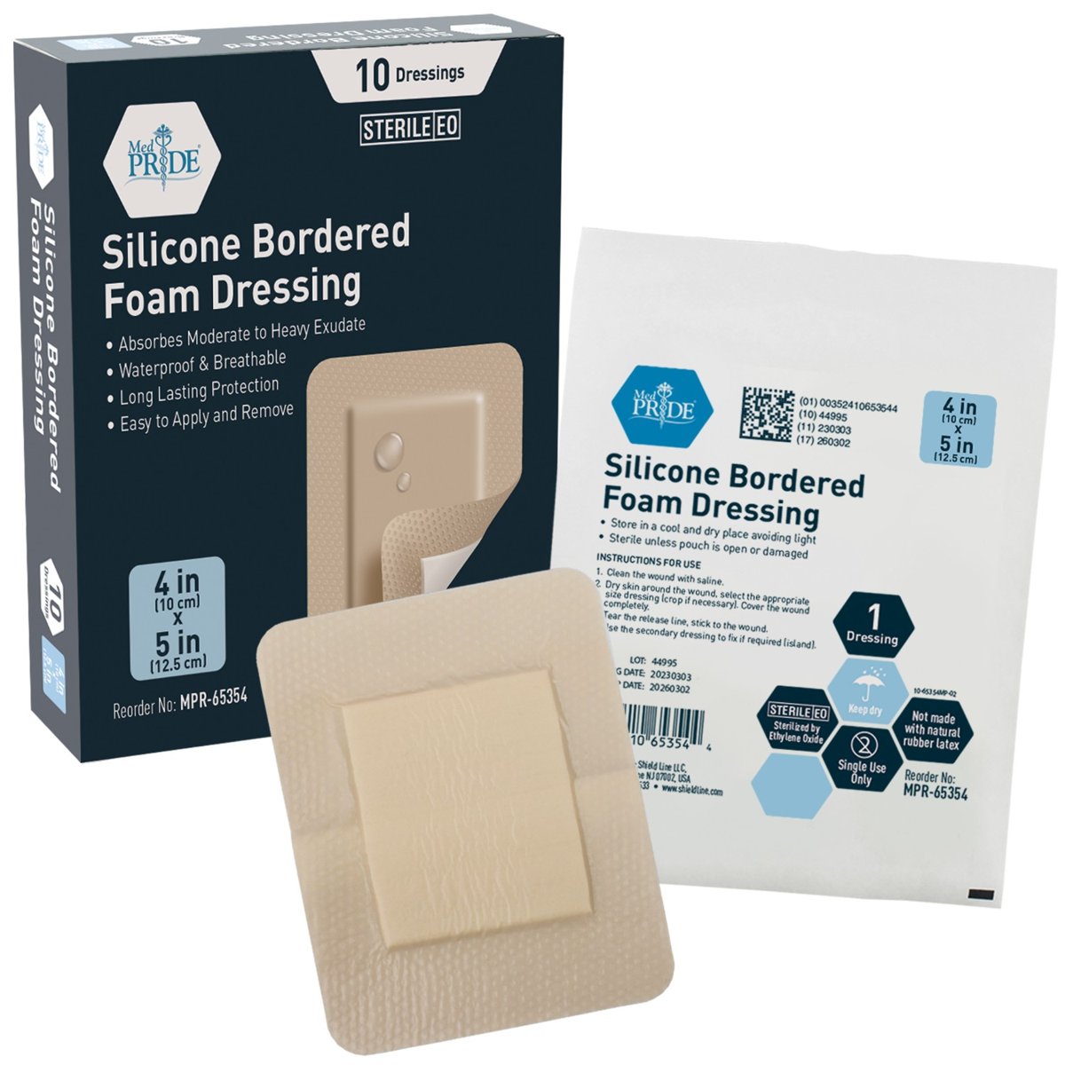 SILICON BORDER FOAM 4"X5" 10/BX 20/CS