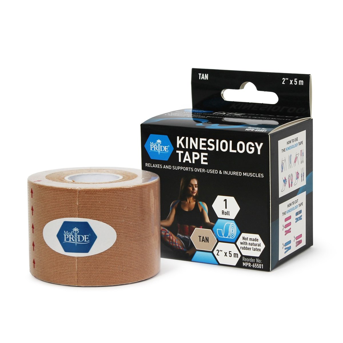 KINESIOLOGY TAPE TAN 2"x5m 24/BX 6BX/CS