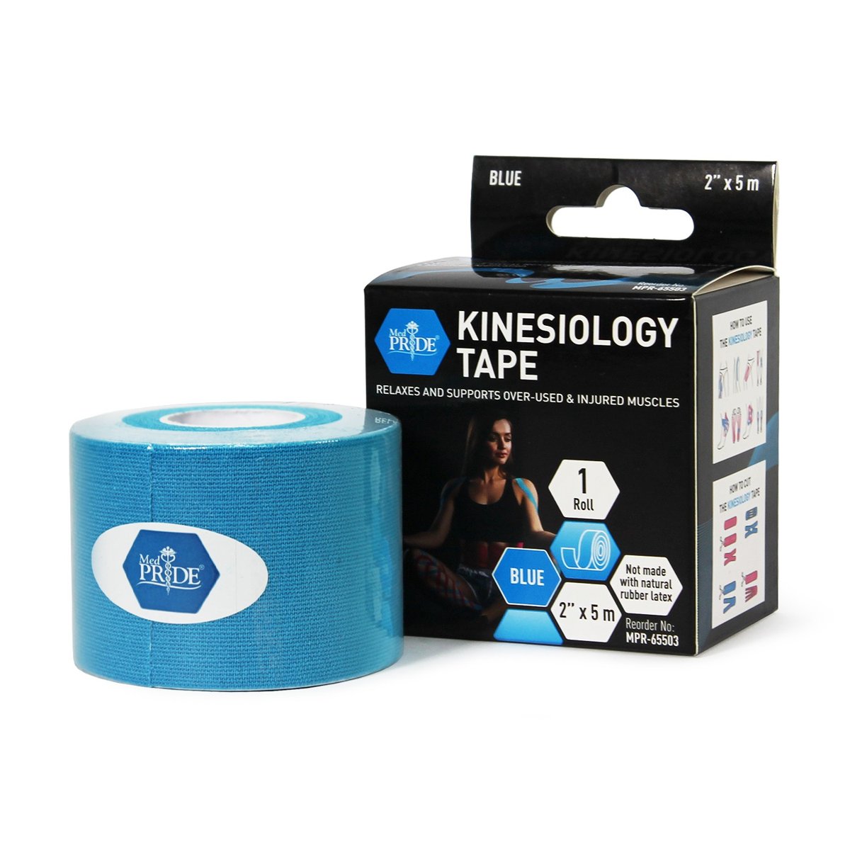 KINESIOLOGY TAPE BLUE 2"x5m 24/BX 6BX/CS