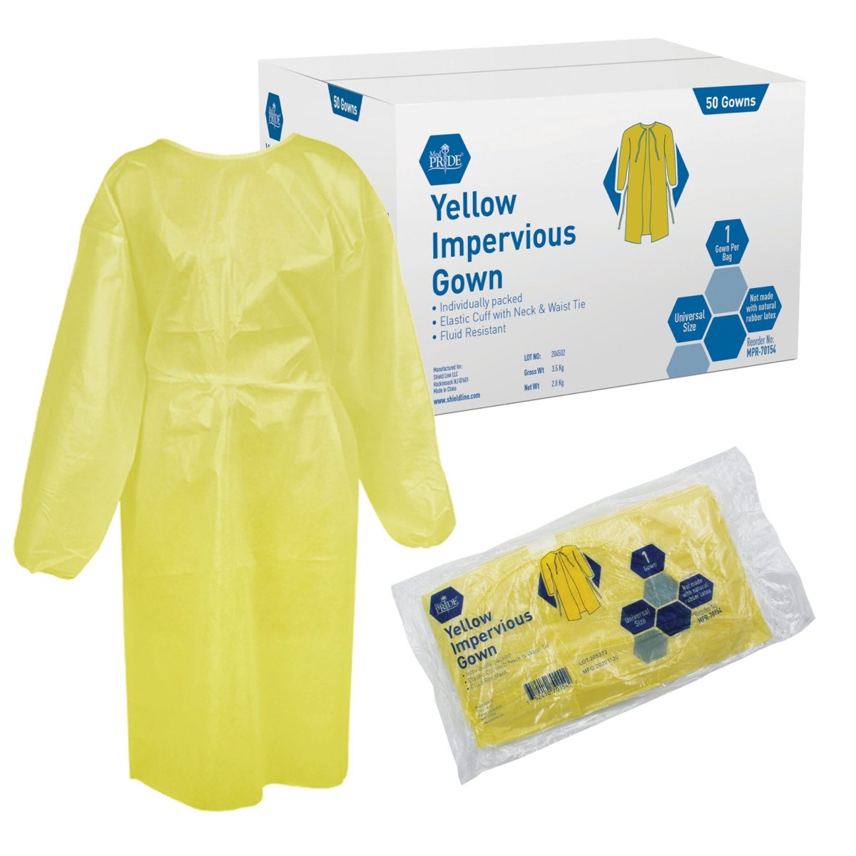 ISOLATION GOWNS- IMPERVIOUS, INDIVIDUAL PK