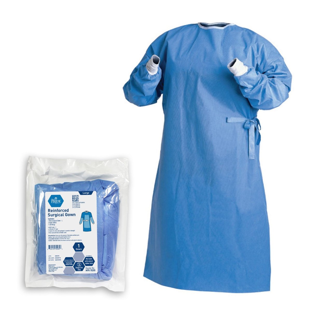SURGICAL GOWN RNFD W 2T WL & 1 WP LARGE 20
