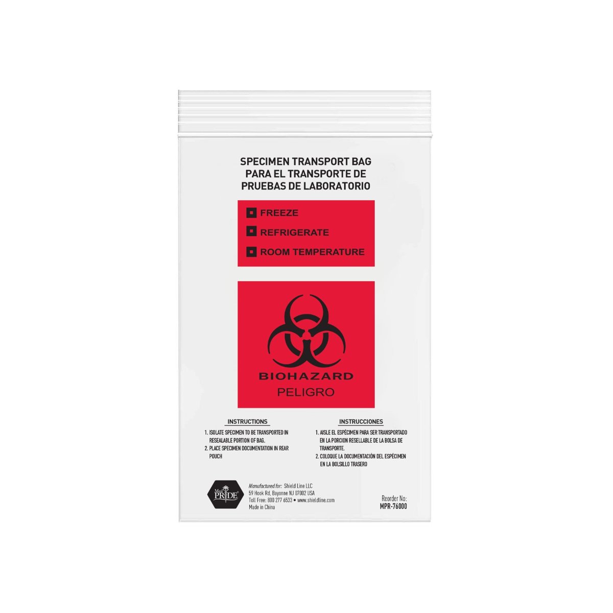BIOHAZARD BAGS 4X6 10/100
