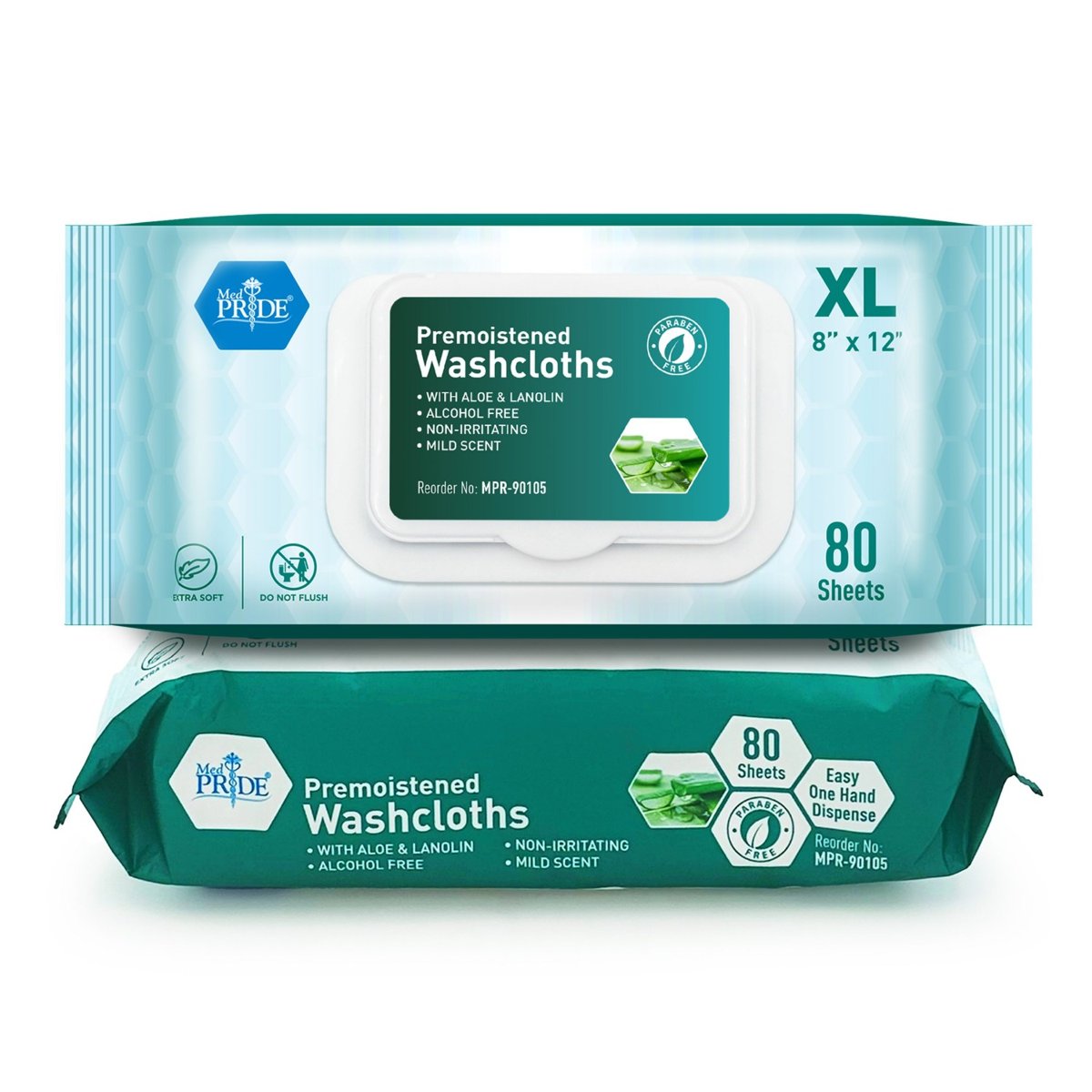 PREMOISTENED ADULT WIPES 8"x12"  80 CT 6/cs