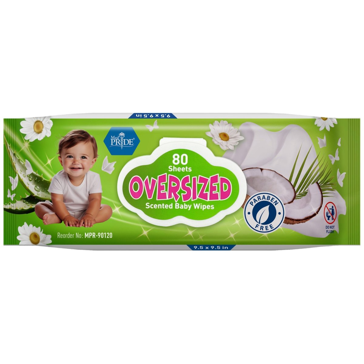 BABY WIPES SCENTED  12/80 CS (OVERSIZED)