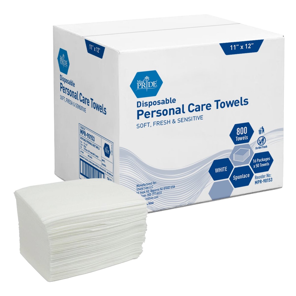 DRY WASH CLOTH - QTR FOLD - SPUN LACE