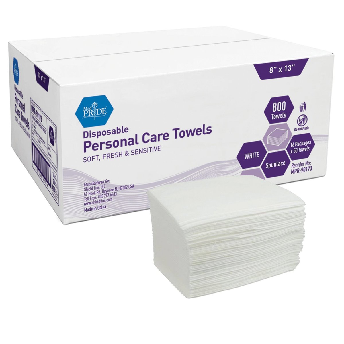DRY WASH CLOTH - HALF FOLD - SPUN LACE