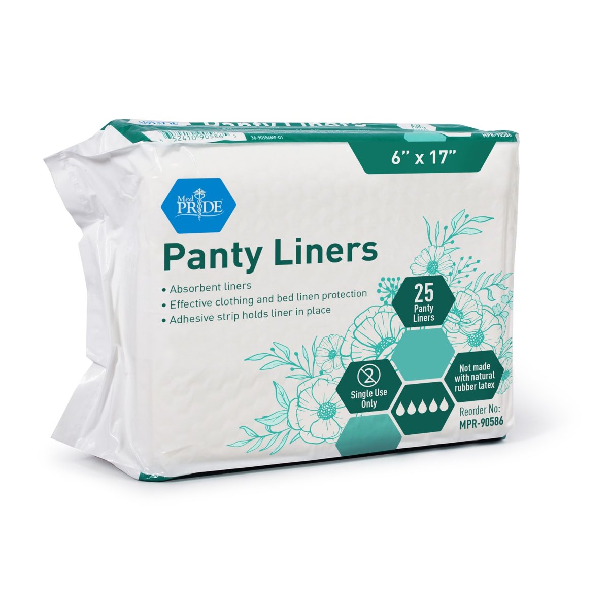 Panty Liners - 18g. - 6 x 17" - 10/25/cs."