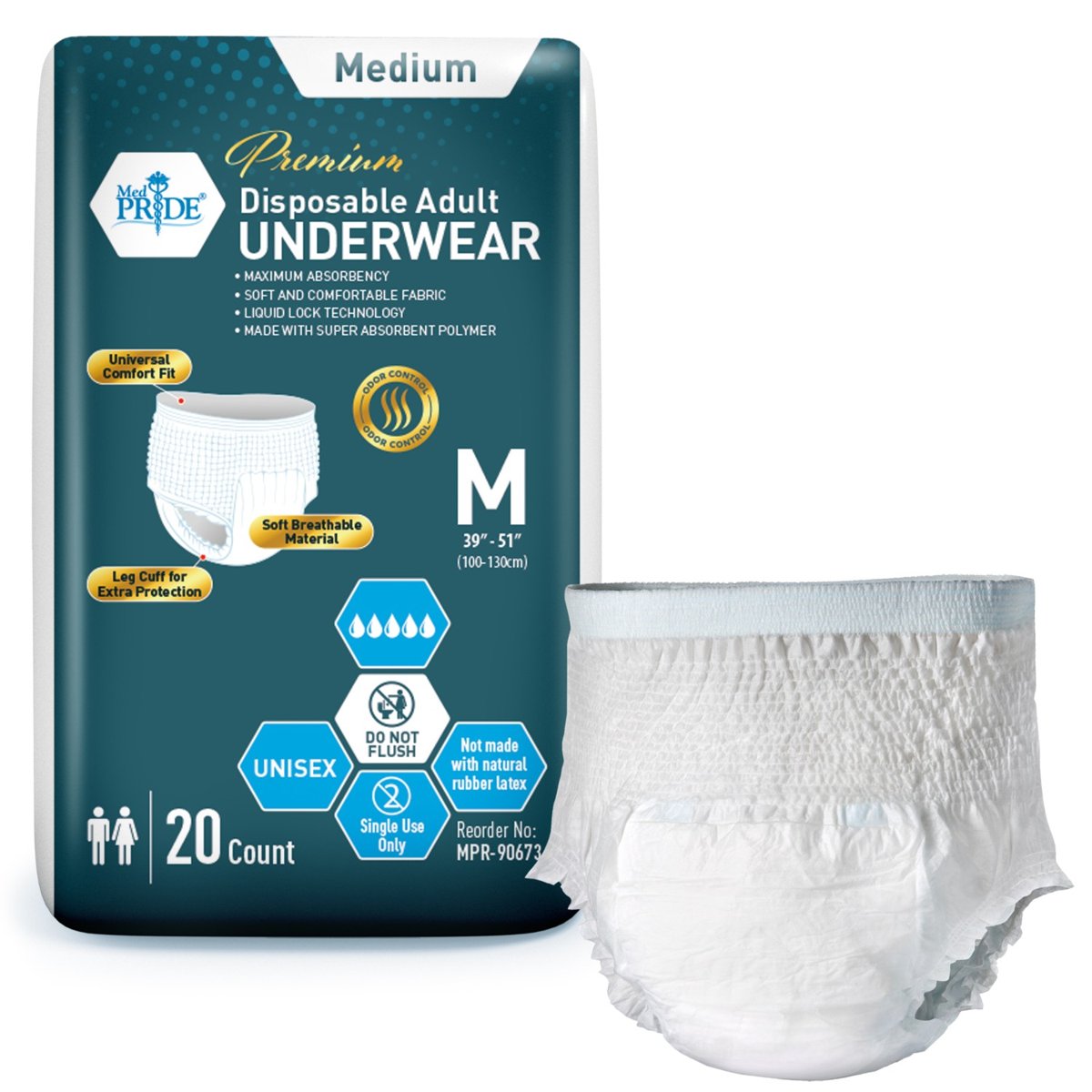 PROTECTIVE UNDERWEAR MEDIUM 4/20