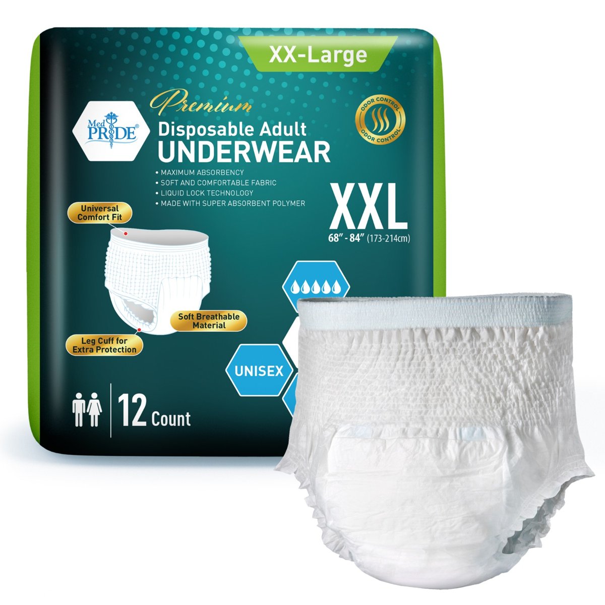 PROTECTIVE UNDERWEAR XX-LARGE 4/12