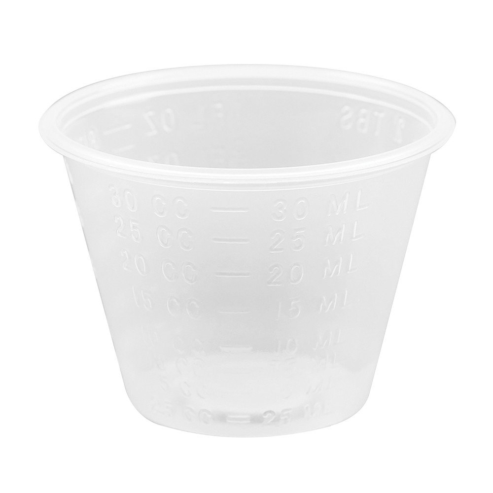 MEDICINE CUP - 1OZ. - TRANSP - GRAD. - 50/100/cs.